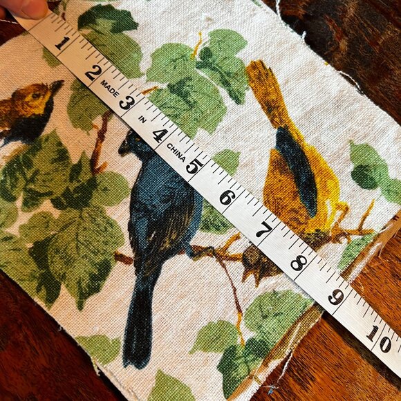 Vintage Fabric Squares For Crafting  Alps Chalet & Jim Dandy Birds Prints - Picture 10 of 16